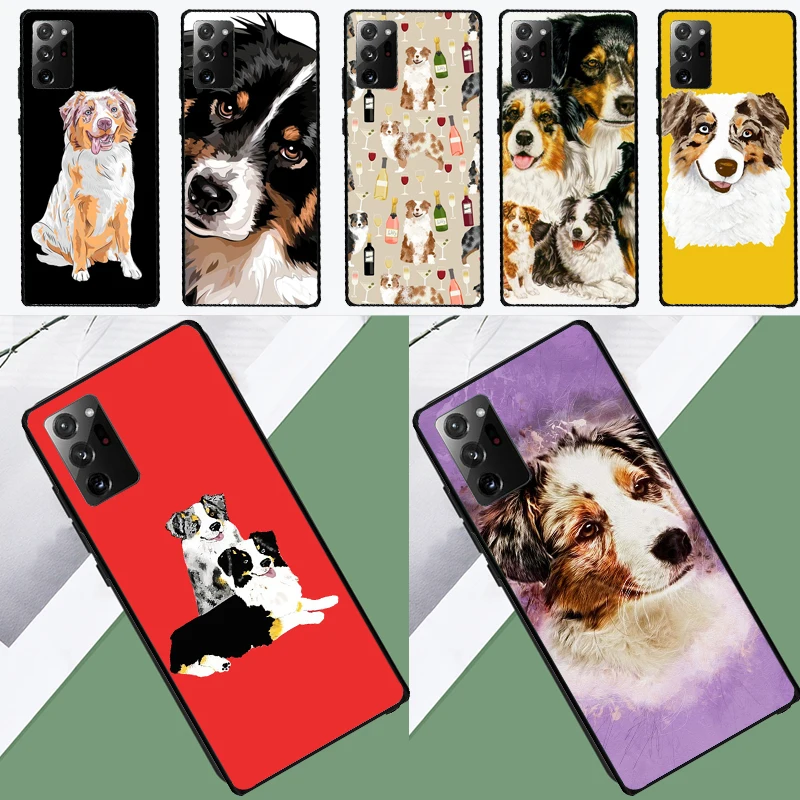 Australian Shepherd Dog Case For Samsung Galaxy S20 FE S21 S22 S23 Ultra Note 10 20 Ultra S8 S9 S10 Plus Cover Coque