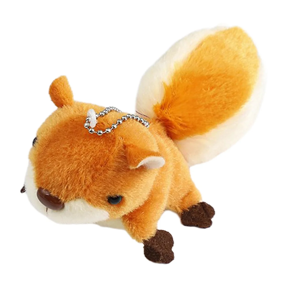 A Cute Mini Squirrel Plush Toy Doll Pendant Decoration Keychain Keyring Backpack Oversized Tail Squirrel Birthday Gift