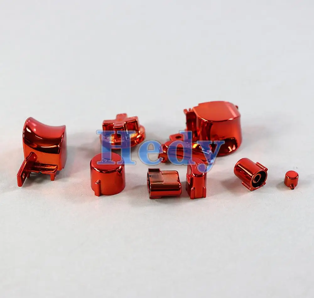 50 комплектов для контроллера Gamecube NGC, позолоченные гальванические кнопки, клавиши ABXY Z, кнопки L R, сменные аксессуары