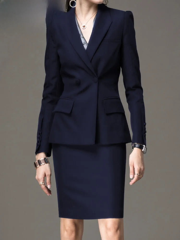 

Professional Women's Spring Autumn Business Suit Fashionable Personality Western Style Formal Dress Lawyer White Collar Workwear