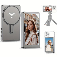 Mobile Phone Magnetic Selfie Monitor Screen Rear Camera Selfie Vlog Real time Streaming iPhone Android Phone