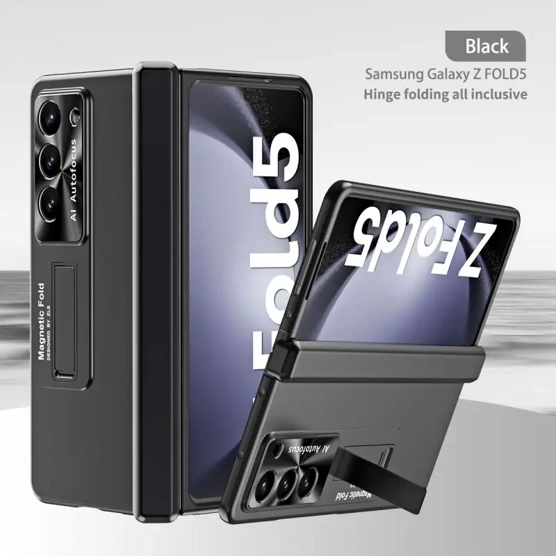 

Magnetic Hinged Hard Kickstand Phone Case For Samsung Galaxy Z Fold 5 Stand Lens Protects Phone Stand Folding Shockproof Cover