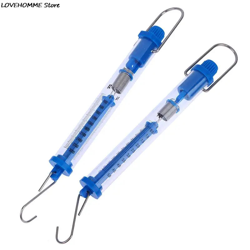 Practical Newtons Spring Scale Tubular Dynamometer Plastic Transparent Body Easy Hanging For Classroom image 6