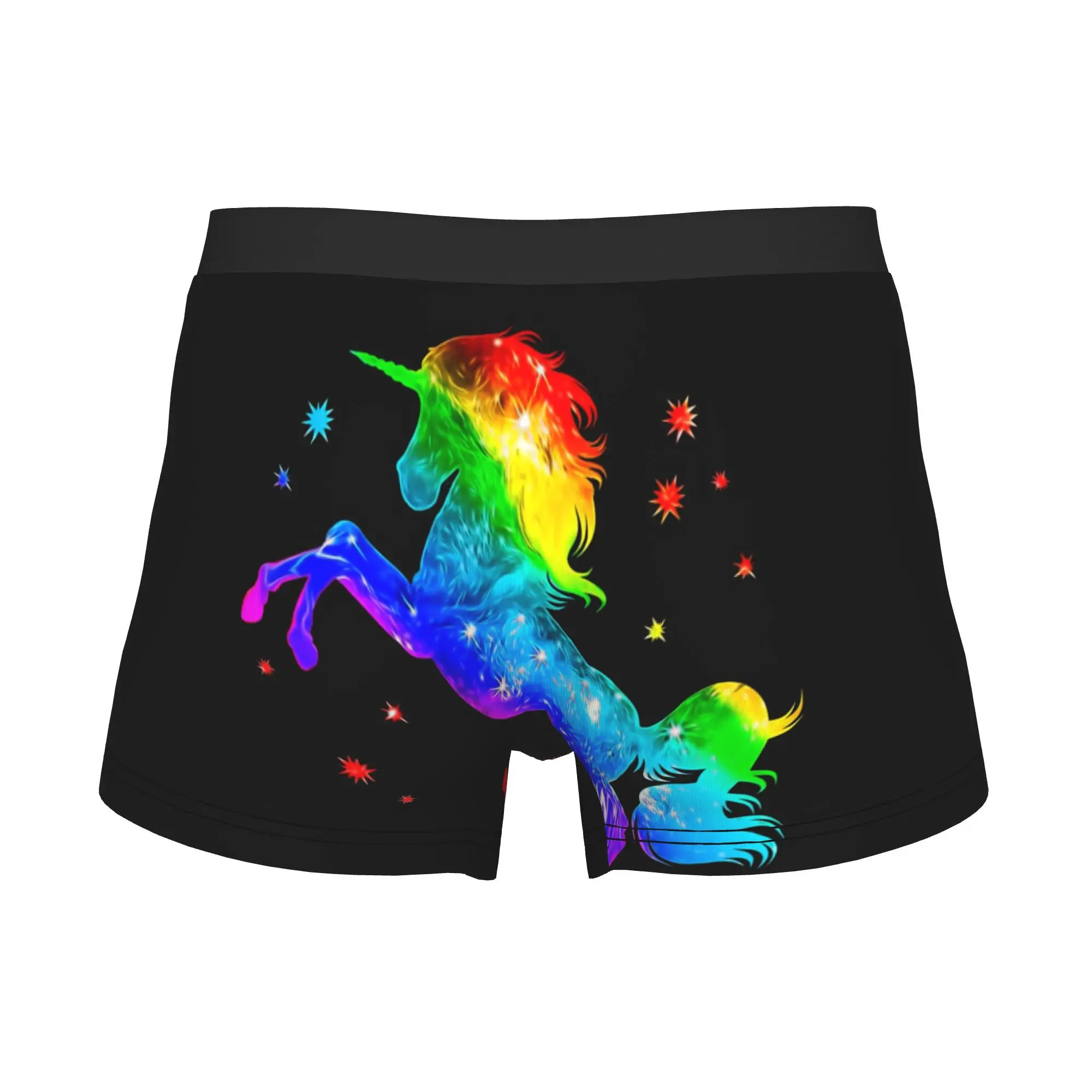Space Rainbow Unicorn Stars Boxers Shorts Mens Galaxy Style Briefs Underwear Novelty Underpants