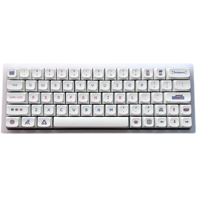 แป้นพิมพ์ Keycap XDA โปรไฟล์122ชุดสีขาวเรียบง่าย PBT Dye Subbed คีย์สำหรับ MX สวิทช์วิดีโอเกม City หมวก