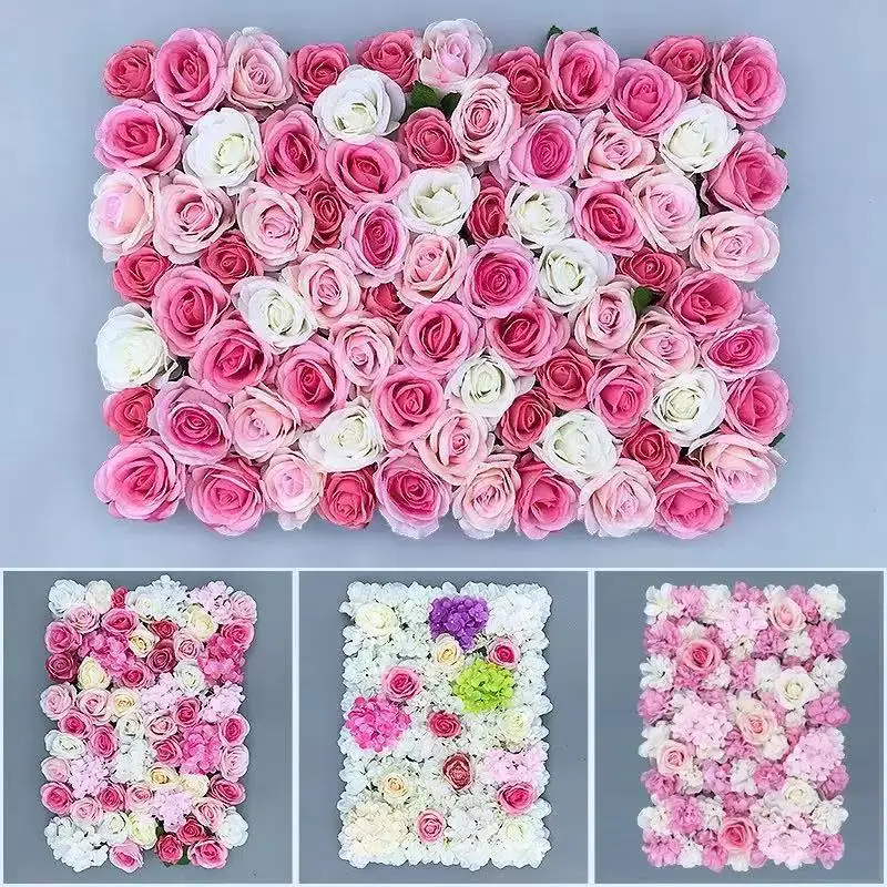 

Wedding Artificial Hydrangea Rose & Dahlia Flower Wall Panels Bouquet Wedding Party Home Venue Decorations