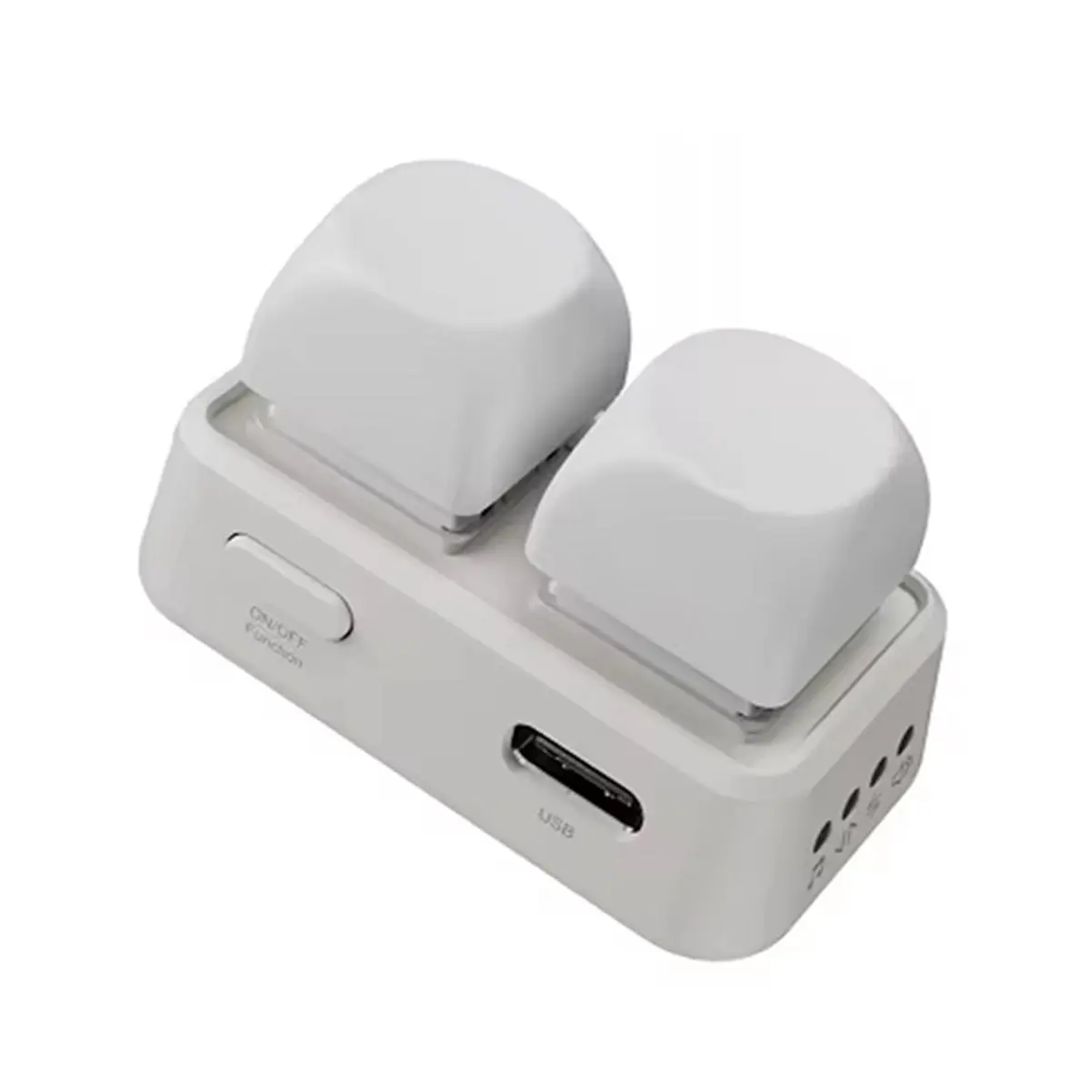 A40I Newest Wireless Blue Tooth Remote Control Keypad Dual Button Page Turner for E-Book Lazy Artifact White