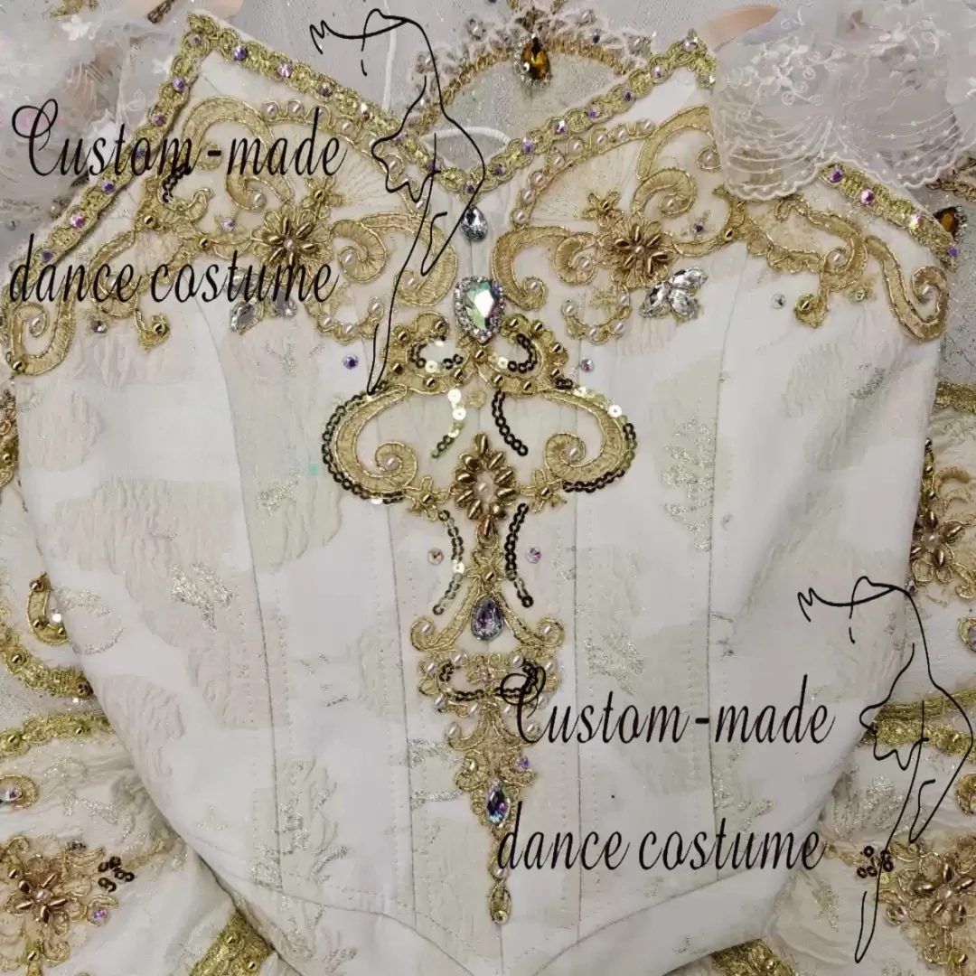 Princess Aurora's plate skirt tutu skirt ballet costume performance costume competition costume customization