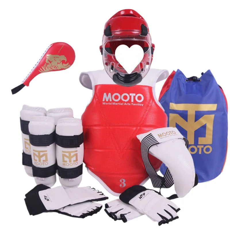 Taekwondo Protective Gear Set, Eight Piece Set For Adult And Children's Practical Training Gym Taekwondo Clothing