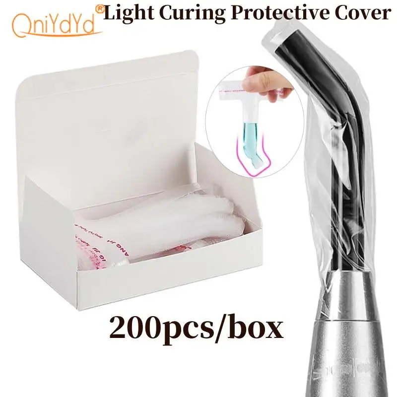 

200Pcs/box Dental Curing Light Guide Sleeve Disposable Protective Cover Dental Light Curing Head Covers