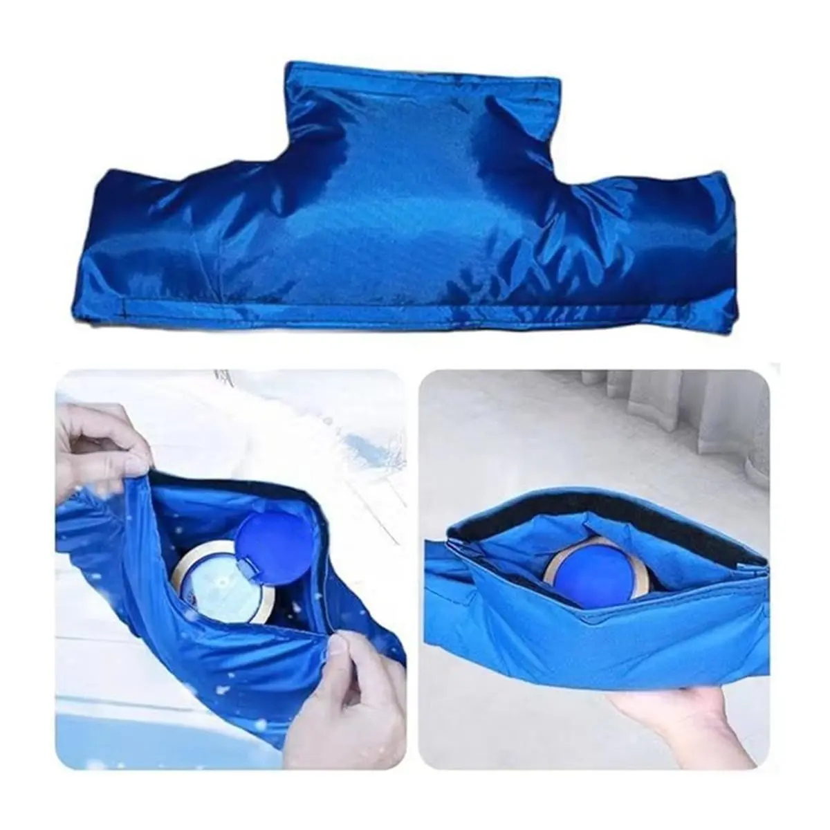 T22C Double Sided Water Meter Insulation Cover Weatherproof Pipe Insulation Pouch for Outdoor Pipe Freeze Protection