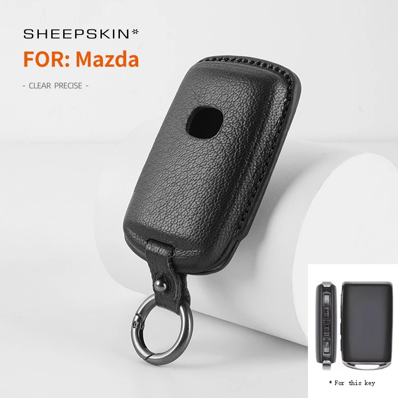 goat skin 4 buttons case smart remote Car key fob shell cover For mazda 3 6 MX-5 MIATA CX-9 CX-3 CX-5 CX-30 Axela 2019 - 2023