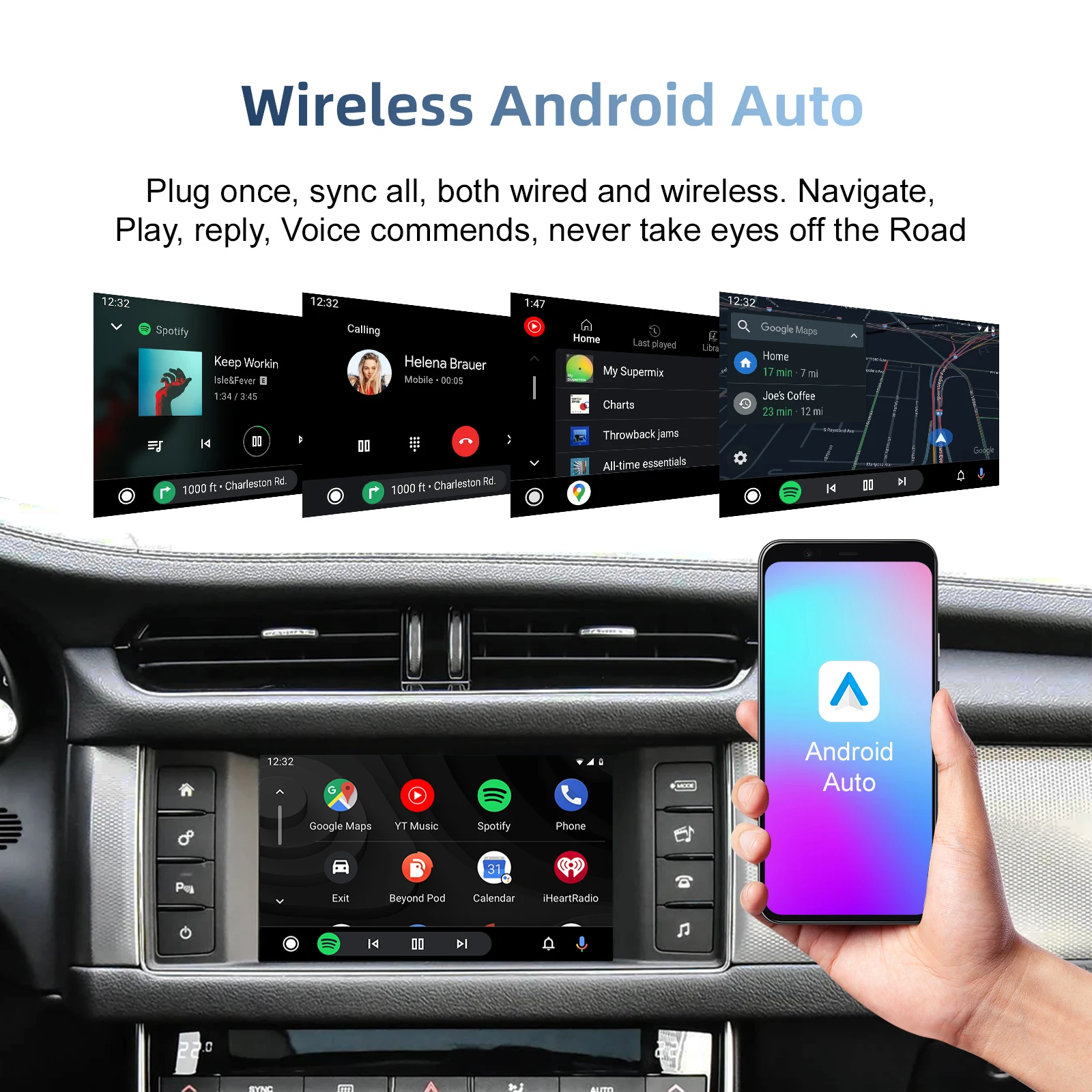 Wireless CarPlay Android Auto Retrofit Kit Box CarPlay Interface OEM Screen Upgrade Decoder Box for Jaguar XE XFL F-Type F-Pace view 5