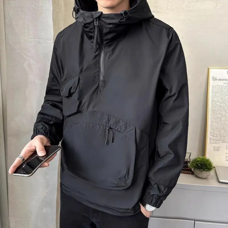 الربيع والخريف Harajuku البلوز هوديي في الهواء الطلق بلون القمم الترفيه بي شواي إدراج تبادل سترة معطف الذكور