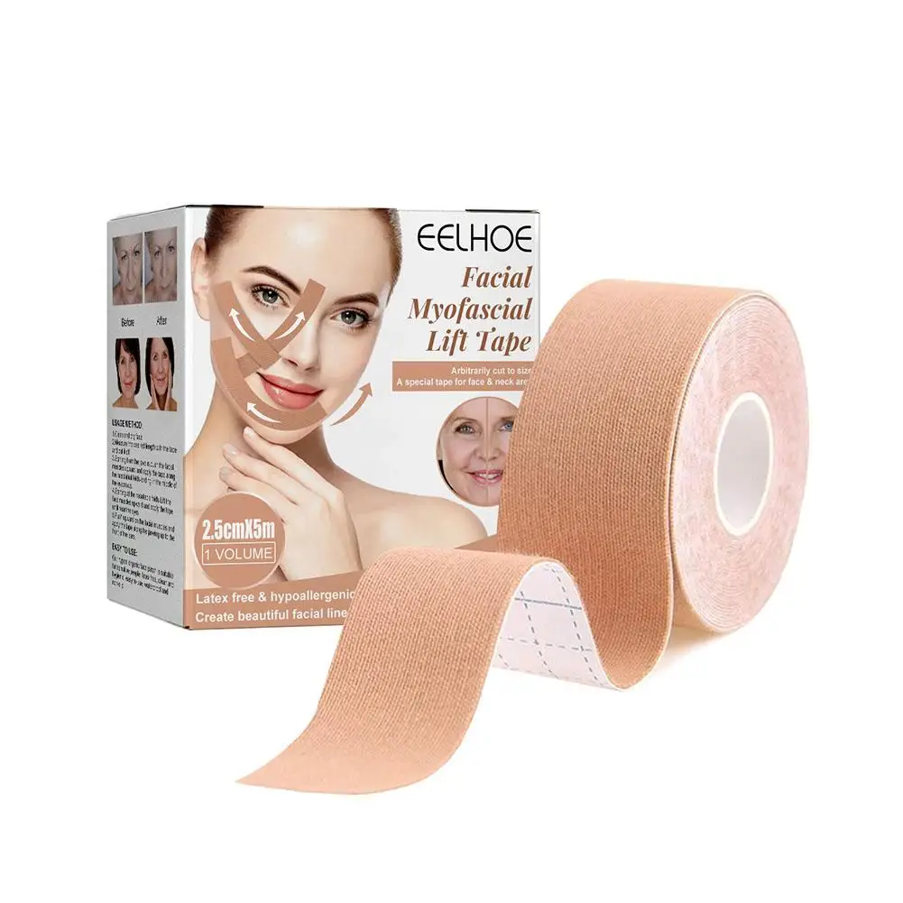 Gezichtslift Tape Face Lift Tape Nek Toning Riemen Anti Rimpel Patches Antivries Stickers Voor Het Verstevigen Van De Huid 2.5 W3v9