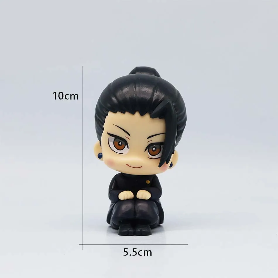 10cm New Arrival Jujutsu Kaisen Q Ver. Sitting Figure Gojo Suguru Okkotsu Yuta Fushiguro Toji Toge Anime PVC Dolls