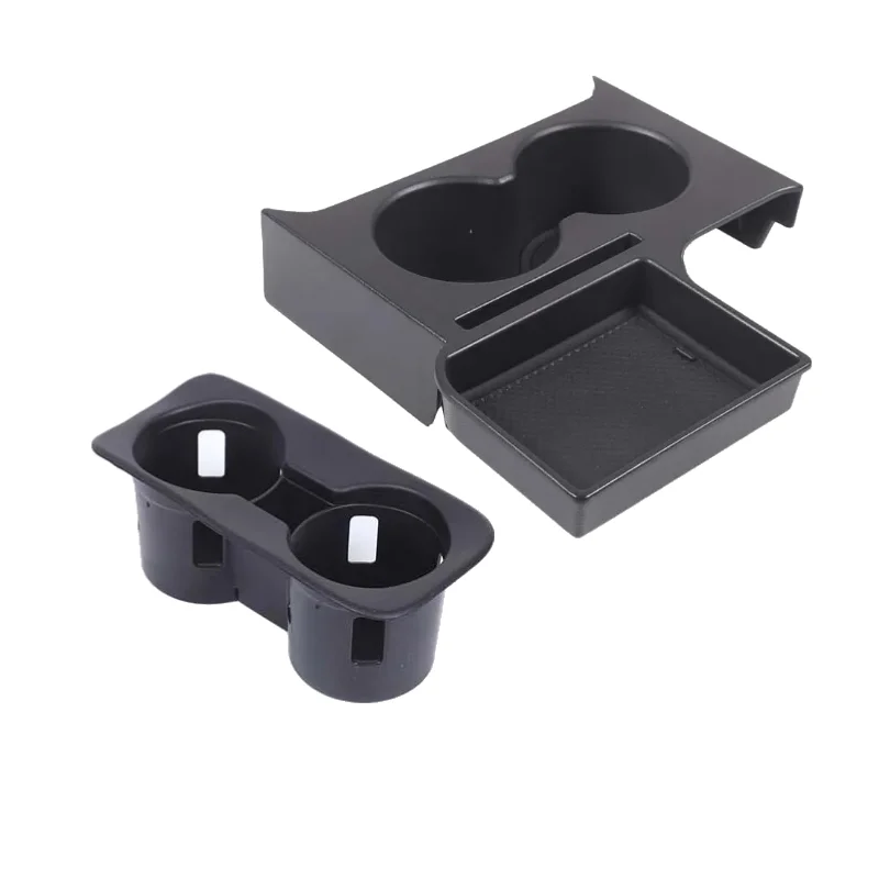 For Ford Maverick 2022-2026 ABS Black Center Console Water Cup Holder Storage Box Trim Interior Car Accessories