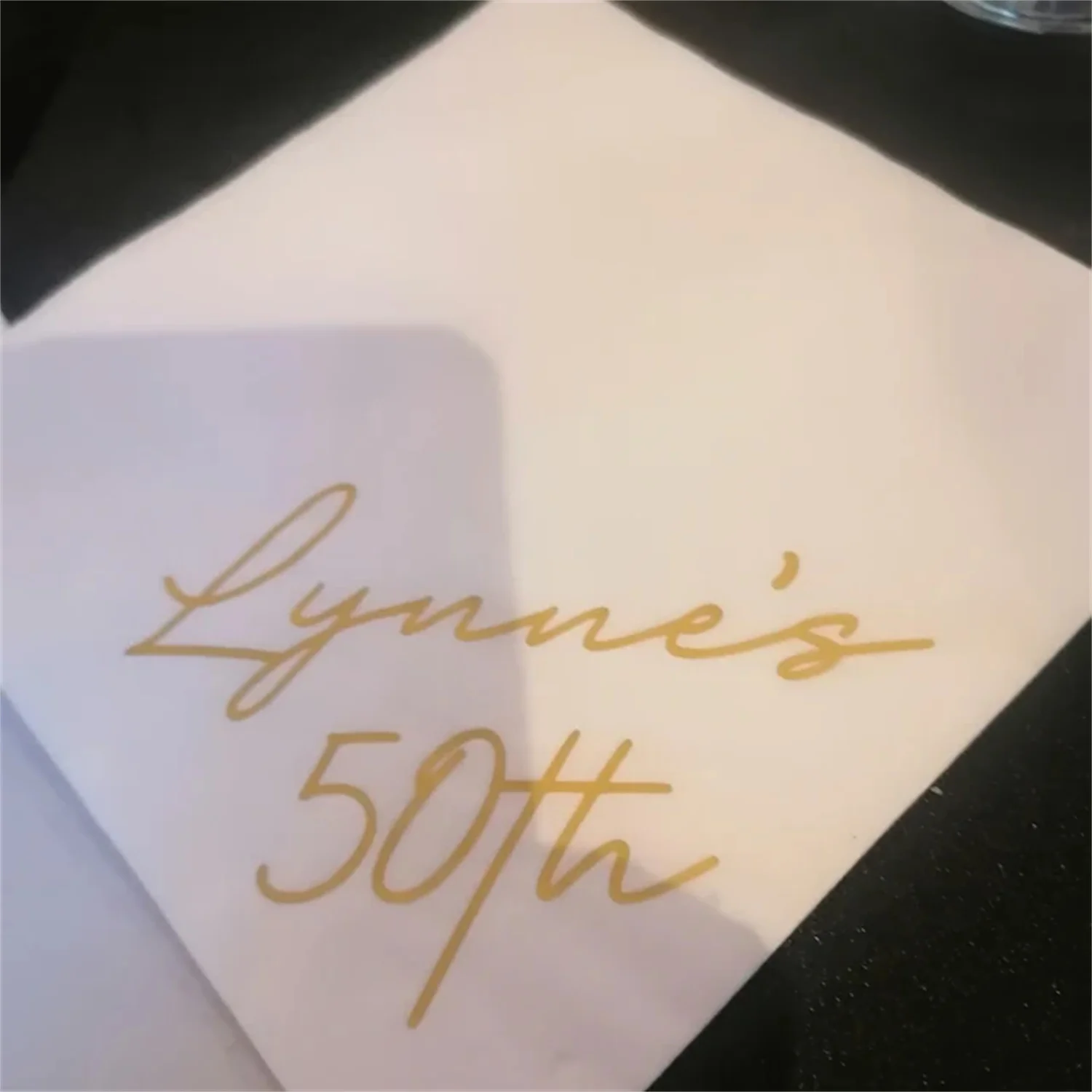 50 PCS Personalised Birthday Napkins, Custom 21st 30th Tissue, Any Age Party Napkin