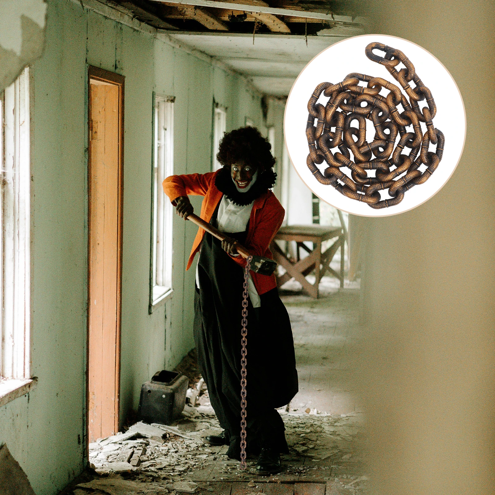 Dog For Large Dogs Halloween Plastic High Realism Fake Big Dog Chain Pvc Outdoor Pet Accessory Decorative Chain For