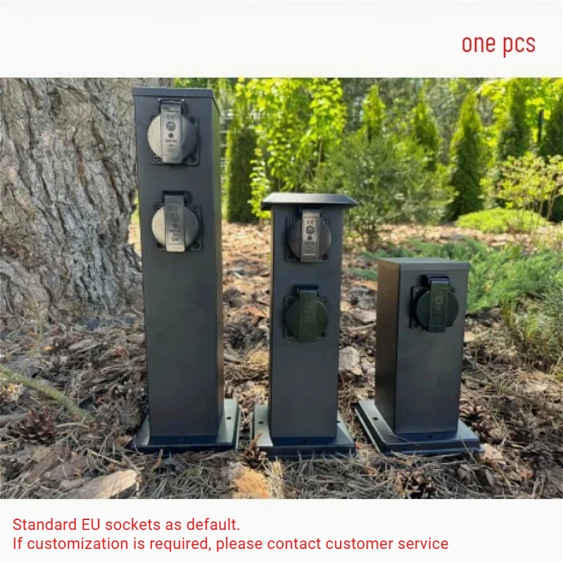 Wetterfeste Außensteckdose mit Erdspieß für Garten Rasenmäher Grill Straßenbeleuchtung Kamera IP44 220-240V Stromsteckdose Säule