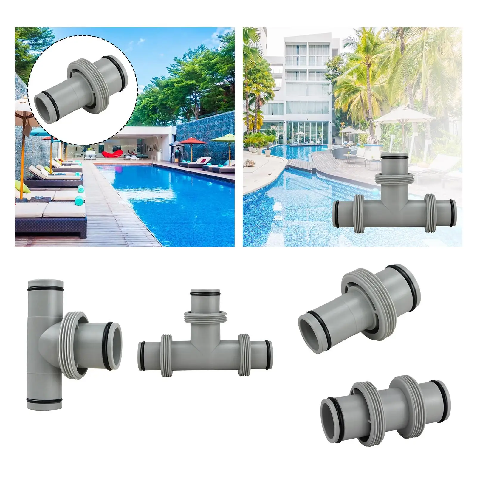 

Аксессуары для соединителей шланга от 1,5 до 1,5, простой в использовании резьбовой впускной отверстие, замена портативных летних бассейнов, детали для дома