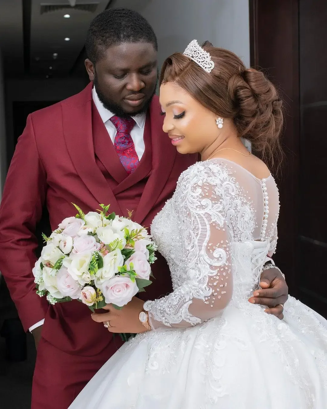 

Женское бальное платье по индивидуальному заказу, свадебное платье, элегантное свадебное платье с длинными рукавами, красивые кружевные платья, платья de novia