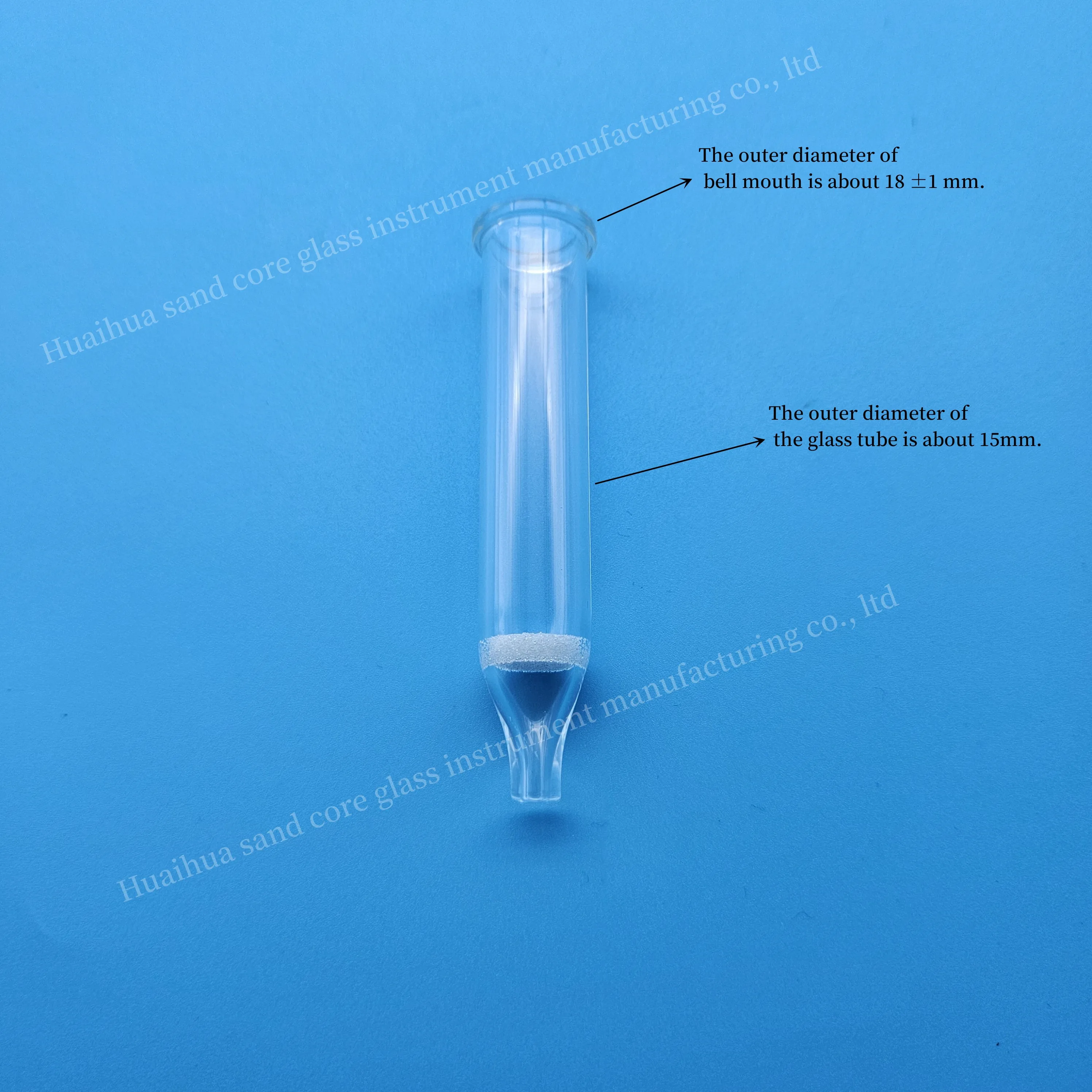 Vidro areia núcleo centrífuga tubo Experimental filtração centrífuga tubo material de vidro de borosilicato alto