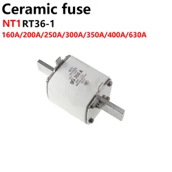 100A 125A 160A 200A 250A Fuse Base Fuses Holder RT36-1 NT36 Quick Fast Blow Ceramic Fuses