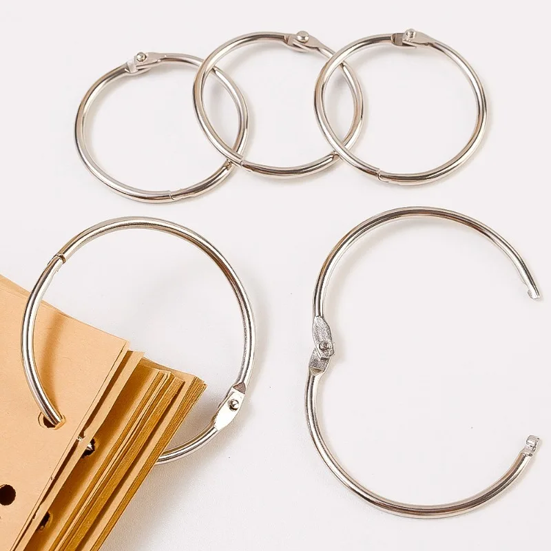 1-10PCS Metal Ring Binder Book Ring Photo Album Binding Ring for DIY Office Book Paper Open Loop Clasp Binding Supplies 38/50mm view 4