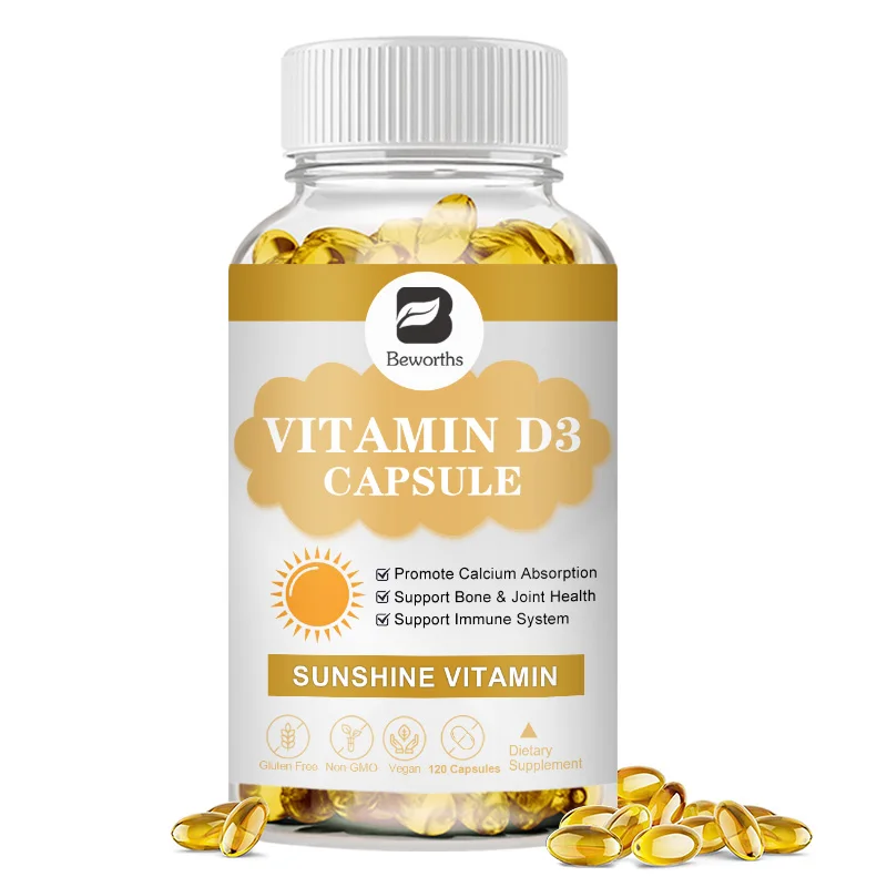 BEWORTHS 5000IU Vitamin D3 Supplements Support Bone Density, Teeth and Skin, Heart Health and Support Immunity Health