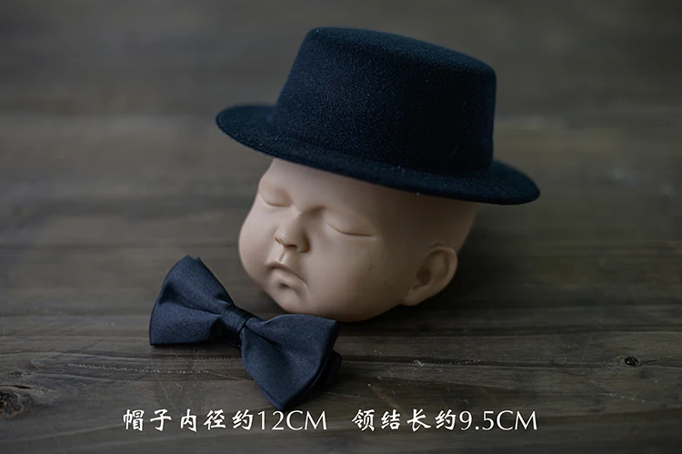 Shining Newborn Photography Props Small Top Hat Bow Tie Photo Props Full Moon Baby Photo Decorations