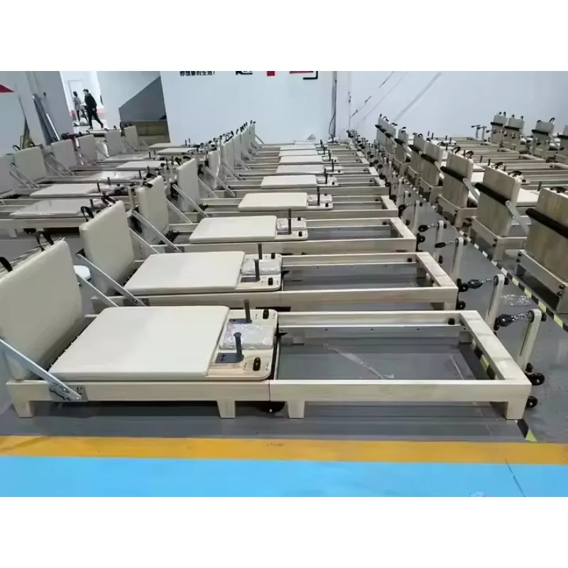 YTYIN الصالة الرياضية المنزل اللياقة البدنية تمارين بيلاتيس المصلح مخصص بناء الجسم خشبية قابلة للطي بيلاتيس المصلح رائجة البيع بيلاتيس المصلح #5