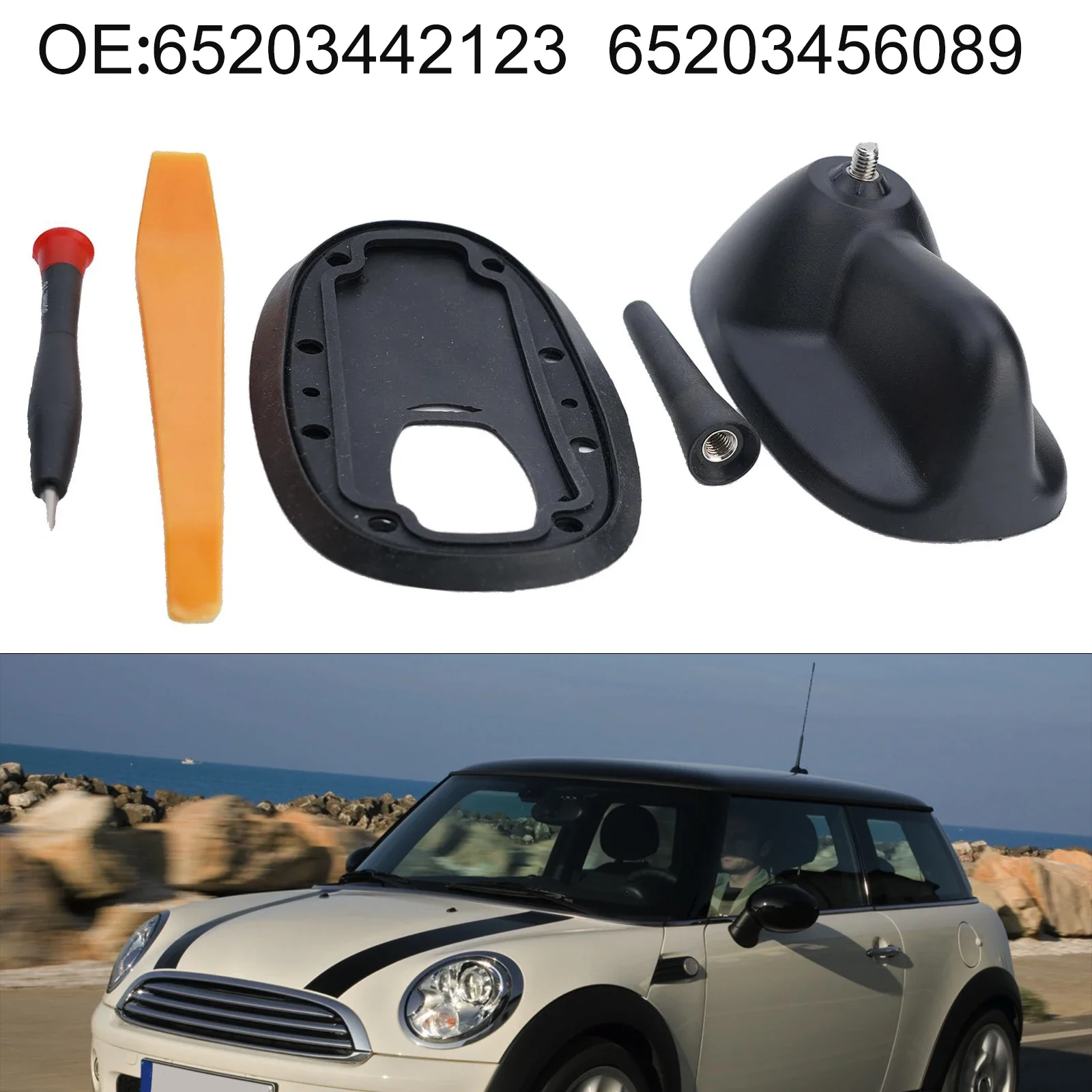 For BMW Car Antenna Assembly 65203442123/65203456089 For MINI For Clubman R55/R56 Black Plastic Car Accessories