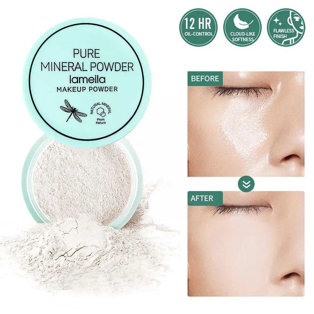 Translucent Makeup Loose Powder Makeup Powder Mineral Lasting Oil-control Powder Waterproof Pores Long Cosmetic Shrink R9C0