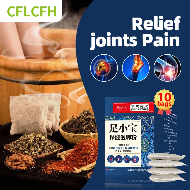 

Joint Pain Foot Bath Bag Apply To Arthritis Bone Muscle Ache Relief Dehumidification Detox Foot Clean Soak Powder Relax Soothing