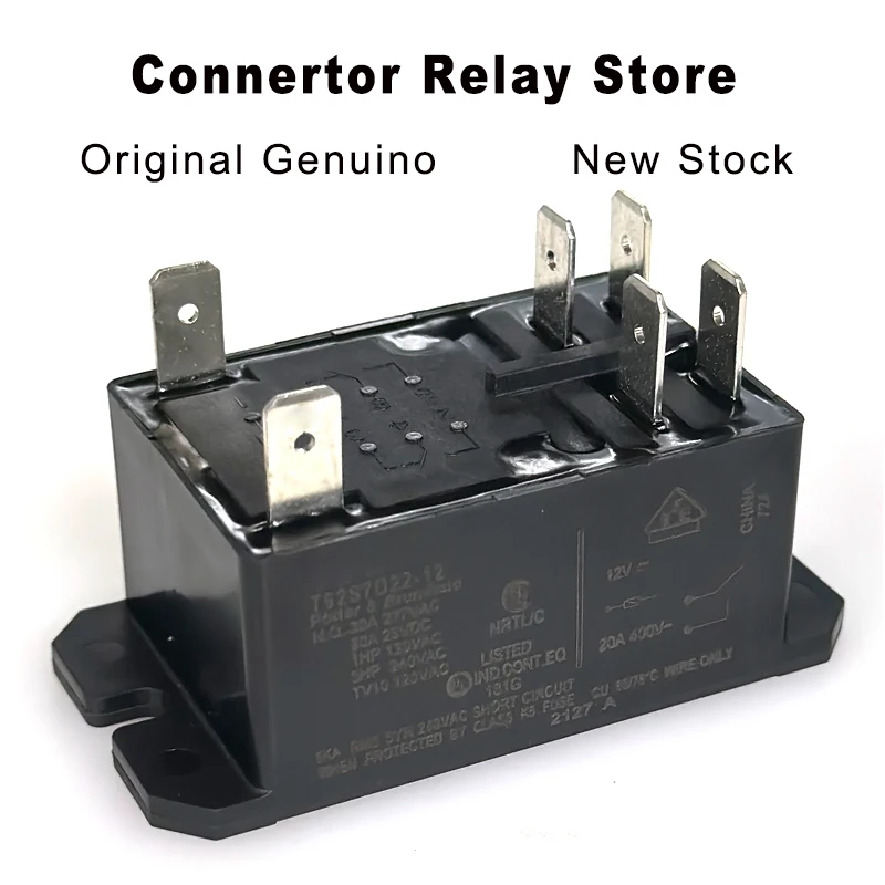 

5PCS Original Power Relay T92S7D22-12 T92S7D22-24 12VDC 24VDC 30A 250VAC 6PIN General Purpose Relay DPST-NO (2 Form A) 12VDC