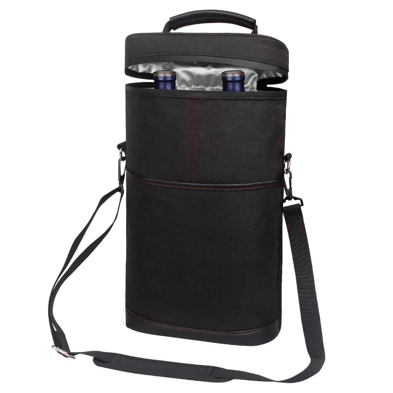 

camping Wine Cooler Bags Insulated Tote Carrier For Wine Bottle Protection Portable Wine Travel Carrier Protection Tote Bag