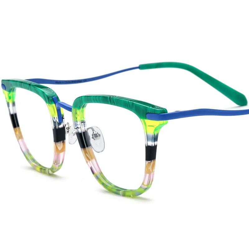 

Titanium square glasses frame for men and women youth Harajuku glasses can be equipped with myopia anti-blue light glasses frame