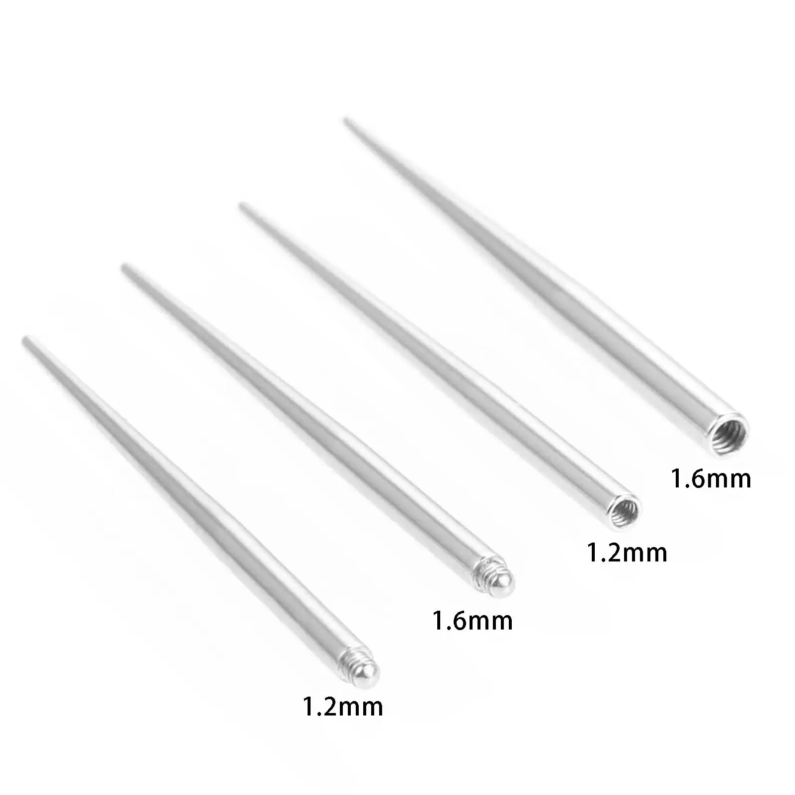 Threaded Insertion Taper Stainless Steel Piercing Kit 1.2mm Pin for Nose Lip Ears Compatible Threaded Jewelry