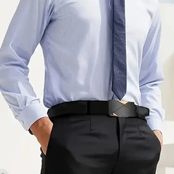 Luxury Fashion Men's PU Automatic Buckle Belt Casual Solid Color Outdoor Adventure Belt To Give Father Gift