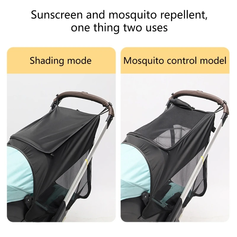 Pram Sunshade Mosquito-Netting Universal Carseat Rip-stop Sunproof Parasol Pushchair Sunproof Cover Stroller Accessories