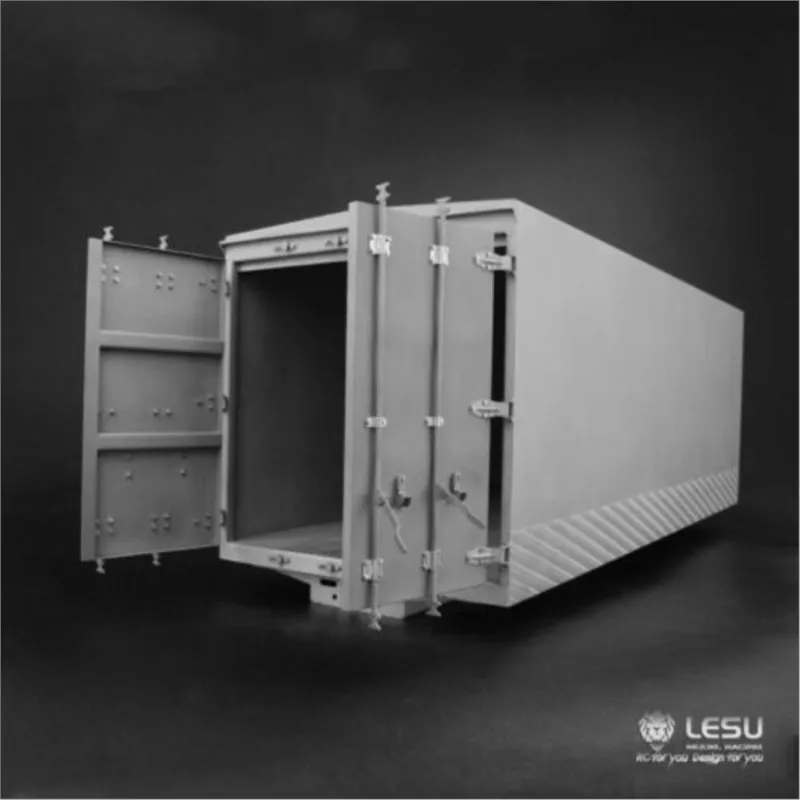 LESU 1/14 Stainless Steel Cargo Compartment For DIY Tamiyay Truck Hydraulic RC Dumper Truck Flat Car Metal Bucker TH08732