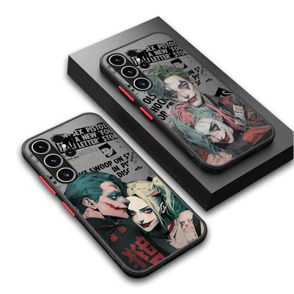 J-Joker Harley Quinn lovers Phone Case for Samsung Galaxy A54 A52 A14 A53 A13 A12 A23 A50 4G A31 A70 A33 A70s 5G Armor Cover