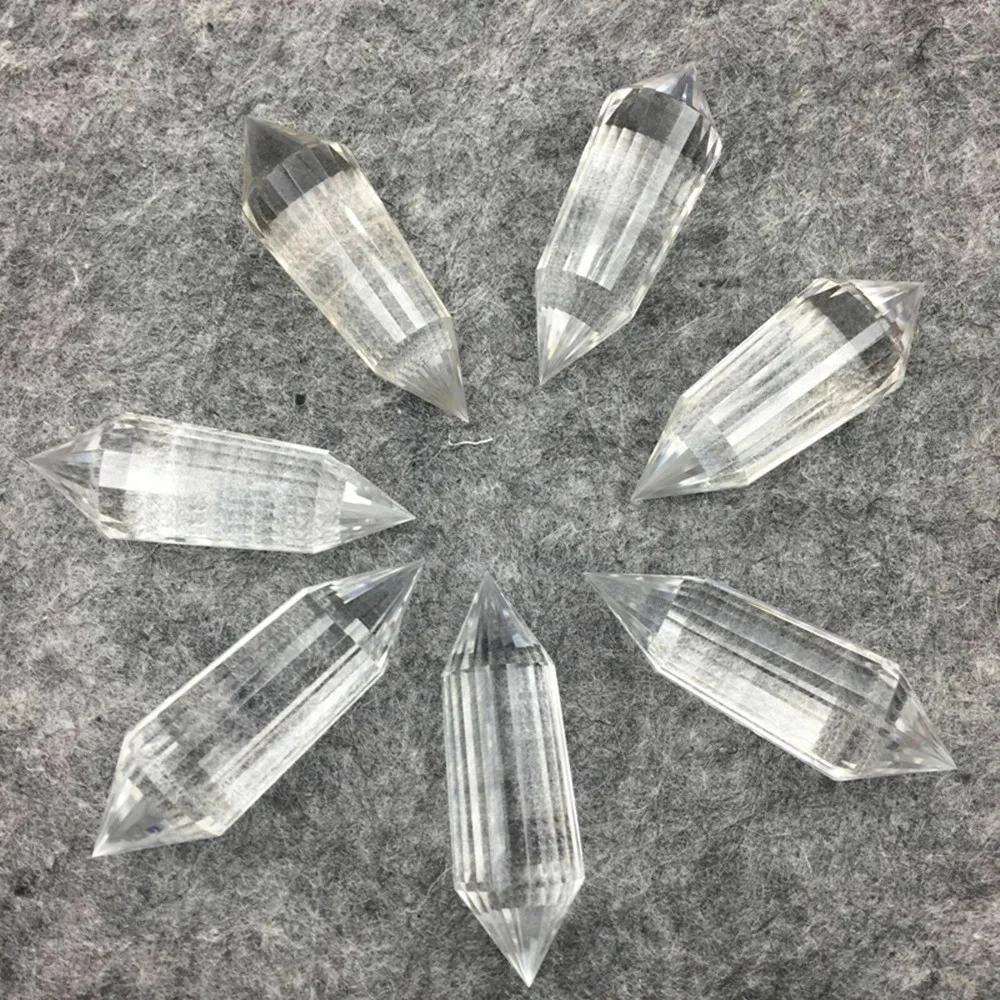 Natural Clear Quartz Crystal Vogel Style DT Point Wand Healing 24 Sided Crystal  Energy Healing And Chakra Balancing
