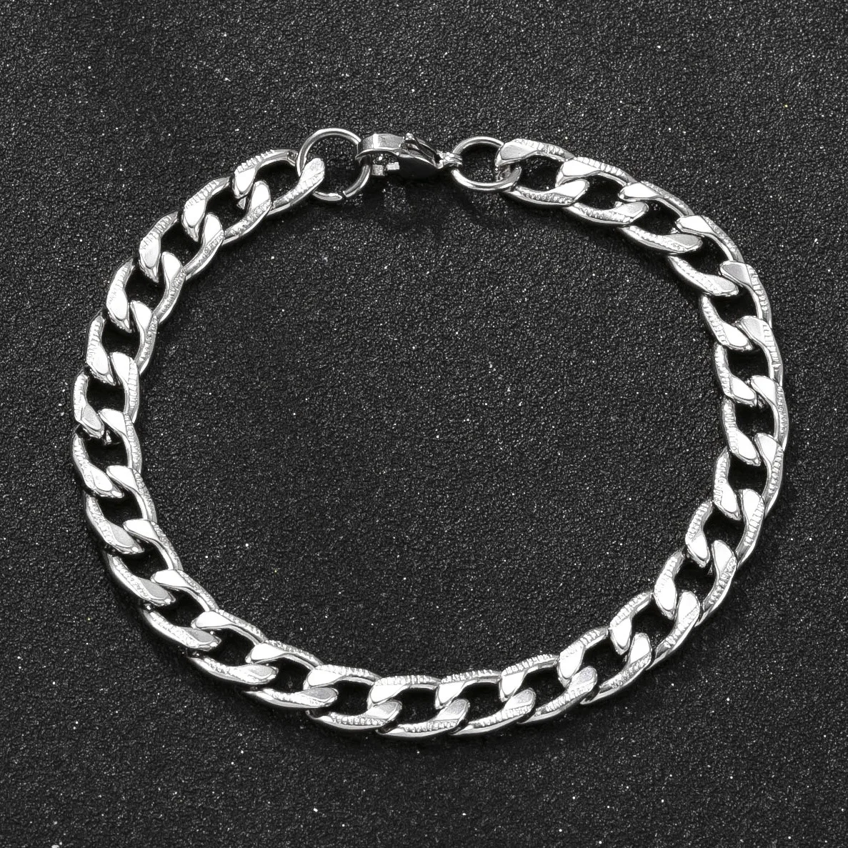 Edelstahl Kubanische Kette Armband für Männer und Frauen Vintage Figaro Gedrehtes Seilglied Metall Punk-Stil Mode Schmuck Accessoires