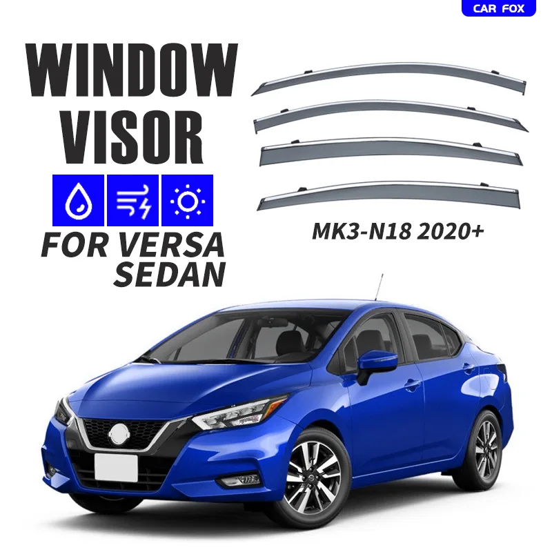 

For Nissan Versa Window visor MasterCard Rain visor Rain eyebrow deflector