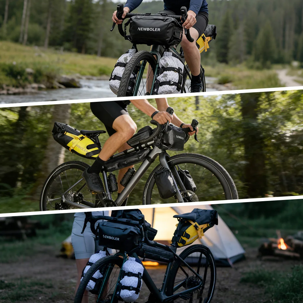 NEWBOLER NEUE 7L Fahrrad Vorne Rohr Tasche Wasserdichte Fahrrad Lenker Korb Pack Radfahren Front Rahmen Pannier Fahrrad Zubehör – Detail 1
