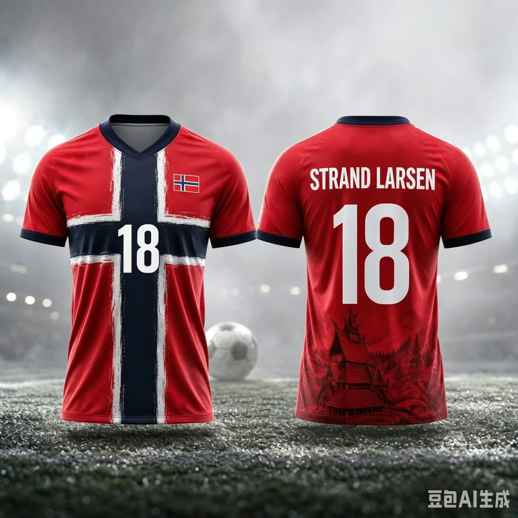Norwegisches 3D Original Sommer-Fußballtrikot Herren- und Damenmodell Fußball-Trainingstrikot Modisches Freizeit-Oberteil - Kindergrößen – Detail 8