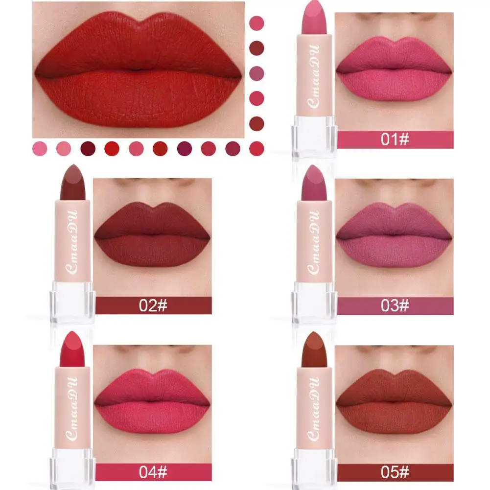 15colors Lipstick Waterproof Lasting Velvet Matte Moisturizing Charm Gloss Lip Beauty Lip Makeup Nude Cosmetics Sexy S7C6