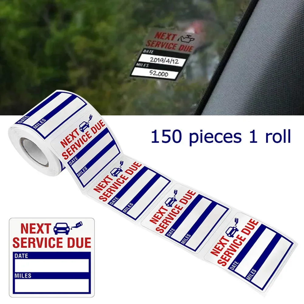 

CarHome 150pcs Stickers Oil Change Service Reminder Sticker Oil Change Stickers Oil Changes Adhesive Labels Car Exrerior Accesso